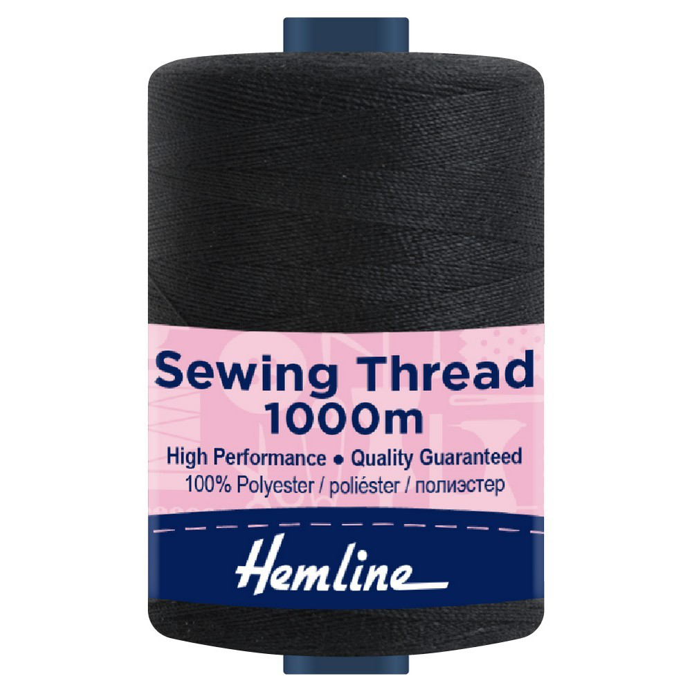 Hemline Black Polyester Thread